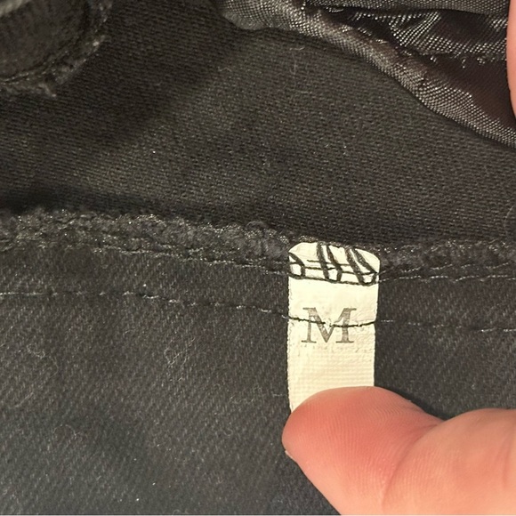 Distressed Studded Black Jean Shorts - Picture 4 of 5